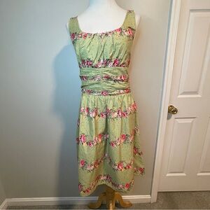 Voodoo Vixen Green Floral Dress